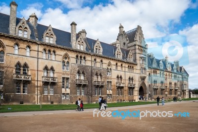 View Of One Of Oxford University Colleges Stock Photo