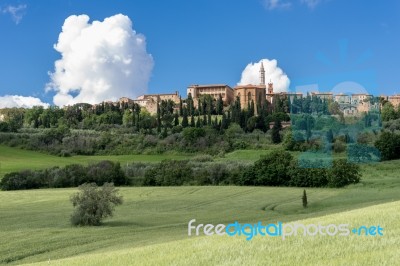 View Of Pienza Stock Photo