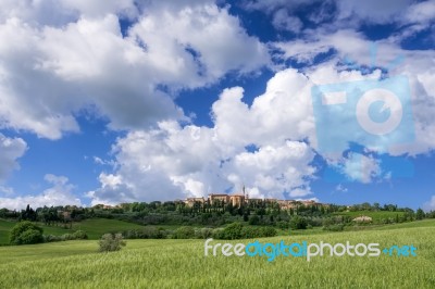 View Of Pienza Stock Photo