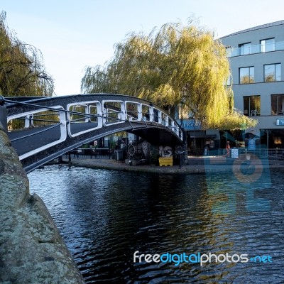 View Of Regent's Canal At Camden Lock Stock Photo