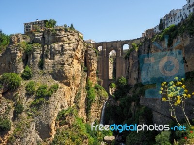 View Of Ronda New Bridge Stock Photo