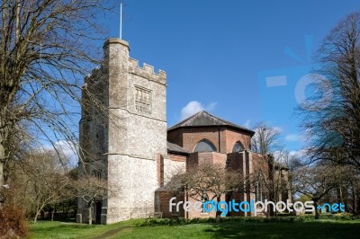 View Of St Mary's Church In Micheldever Stock Photo