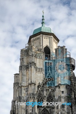 View Of St Stephans Cathedral In Vienna Stock Photo