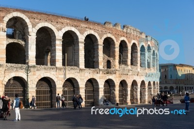 View Of The Arena In Verona Stock Photo