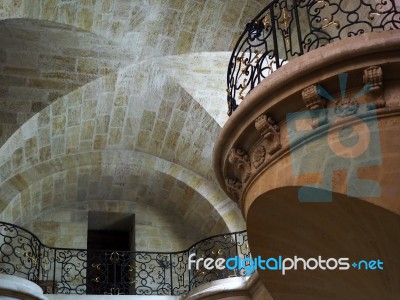 View Of The Balconies In The Church Of Notre Dame In Bordeaux Stock Photo