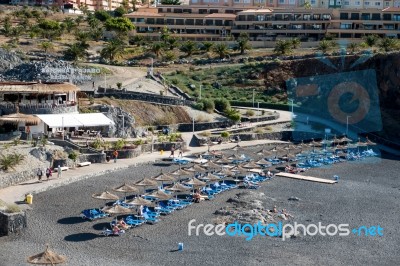 View Of The Beach At Callao Salveje Tenerife Stock Photo