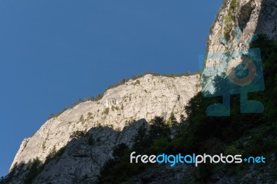 View Of The Bicaz Gorge Between Moldavia And Transylvania Stock Photo