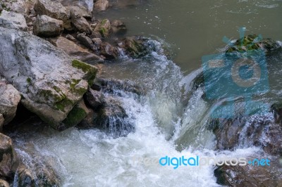 View Of The Bicaz Gorge Between Moldavia And Transylvania Stock Photo