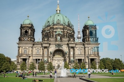 View Of The Cathedral In Berlin Stock Photo