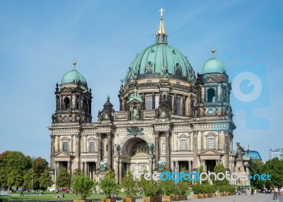 View Of The Cathedral In Berlin Stock Photo