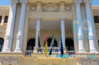 View Of The City Hall In Malaga Stock Photo