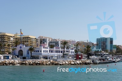 View Of The Coastline At Malaga Stock Photo