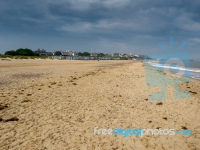 View Of The Coastline At Southwold Stock Photo