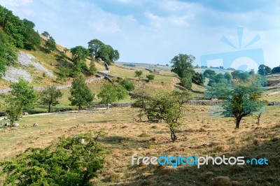 View Of The Countryside Around Malham Cove In The Yorkshire Dale… Stock Photo