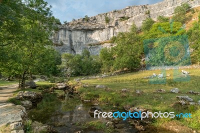 View Of The Countryside Around Malham Cove In The Yorkshire Dale… Stock Photo