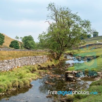 View Of The Countryside Around Malham Cove In The Yorkshire Dale… Stock Photo