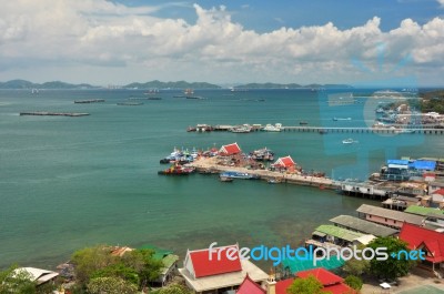 View Of The Docks, Thailand Stock Photo