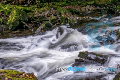 View Of The East Lyn River Stock Photo