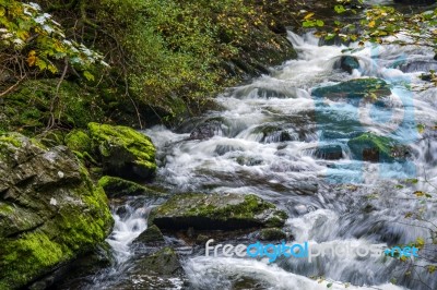 View Of The East Lyn River Stock Photo