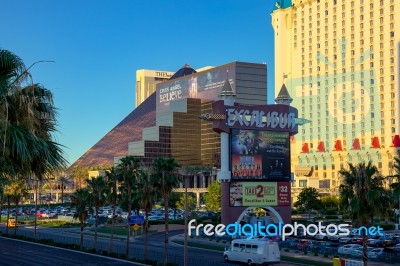 View Of The Excalibur Hotel In Las Vegas Stock Photo