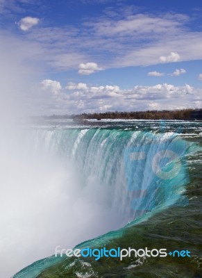 View Of The Fantastically Beautiful Niagara Falls Stock Photo