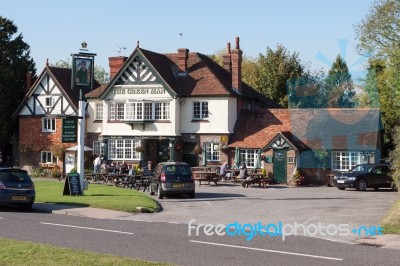 View Of The Green Man Public House In Horsted Keynes Stock Photo