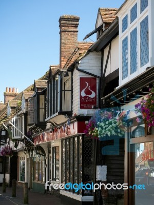 View Of The High Street In East Grinstead Stock Photo