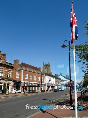 View Of The High Street In East Grinstead Stock Photo