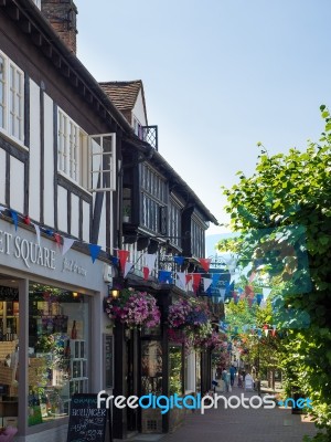 View Of The High Street In East Grinstead Stock Photo