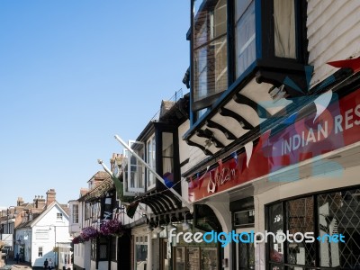 View Of The High Street In East Grinstead Stock Photo