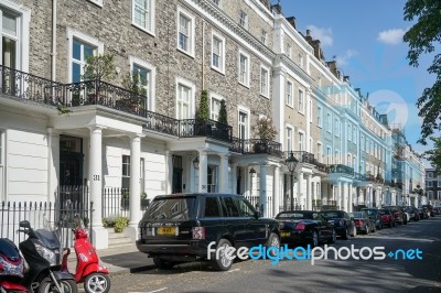 View Of The Houses In  Thurloe Square London Stock Photo