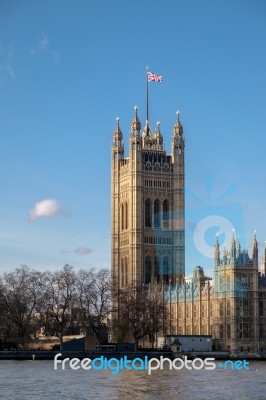 View Of The Houses Of Parliament In London Stock Photo