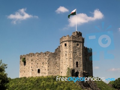 View Of The Keep In Cardiff Castle Stock Photo