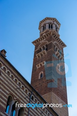 View Of The Lamberti Tower Stock Photo