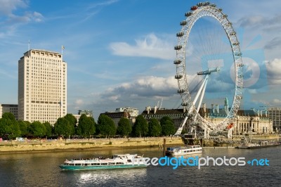 View Of The London Eye Stock Photo