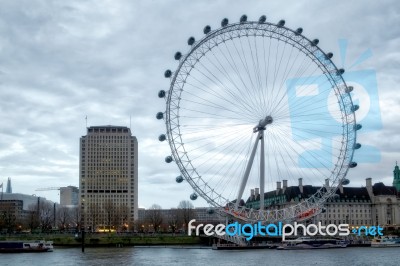 View Of The London Eye Stock Photo