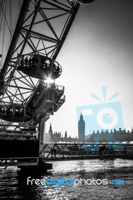 View Of The London Eye Stock Photo