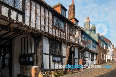 View Of The Mermaid Inn In Rye East Sussex Stock Photo