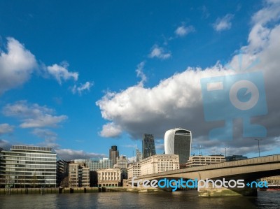 View Of The Modern London Skyline Stock Photo