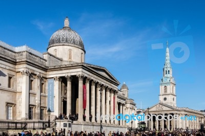 View Of The National Gallery In London Stock Photo