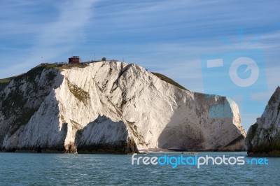 View Of The Needles Isle Of Wight Stock Photo