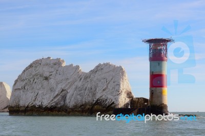 View Of The Needles Lighthouse Isle Of Wight Stock Photo