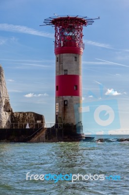 View Of The Needles Lighthouse Isle Of Wight Stock Photo