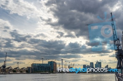 View Of The O2 Building And The London Cable Car Stock Photo