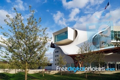 View Of The Pompidou Centre In Metz Stock Photo