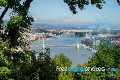 View Of The River Danube In Budapest Stock Photo