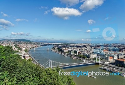 View Of The River Danube In Budapest Stock Photo