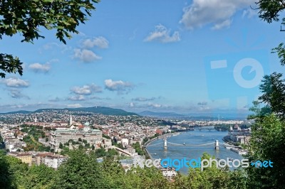 View Of The River Danube In Budapest Stock Photo