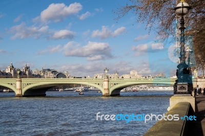 View Of The River Thames In London Stock Photo