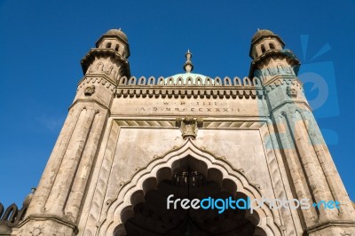 View Of The Royal Pavilion In Brighton Stock Photo